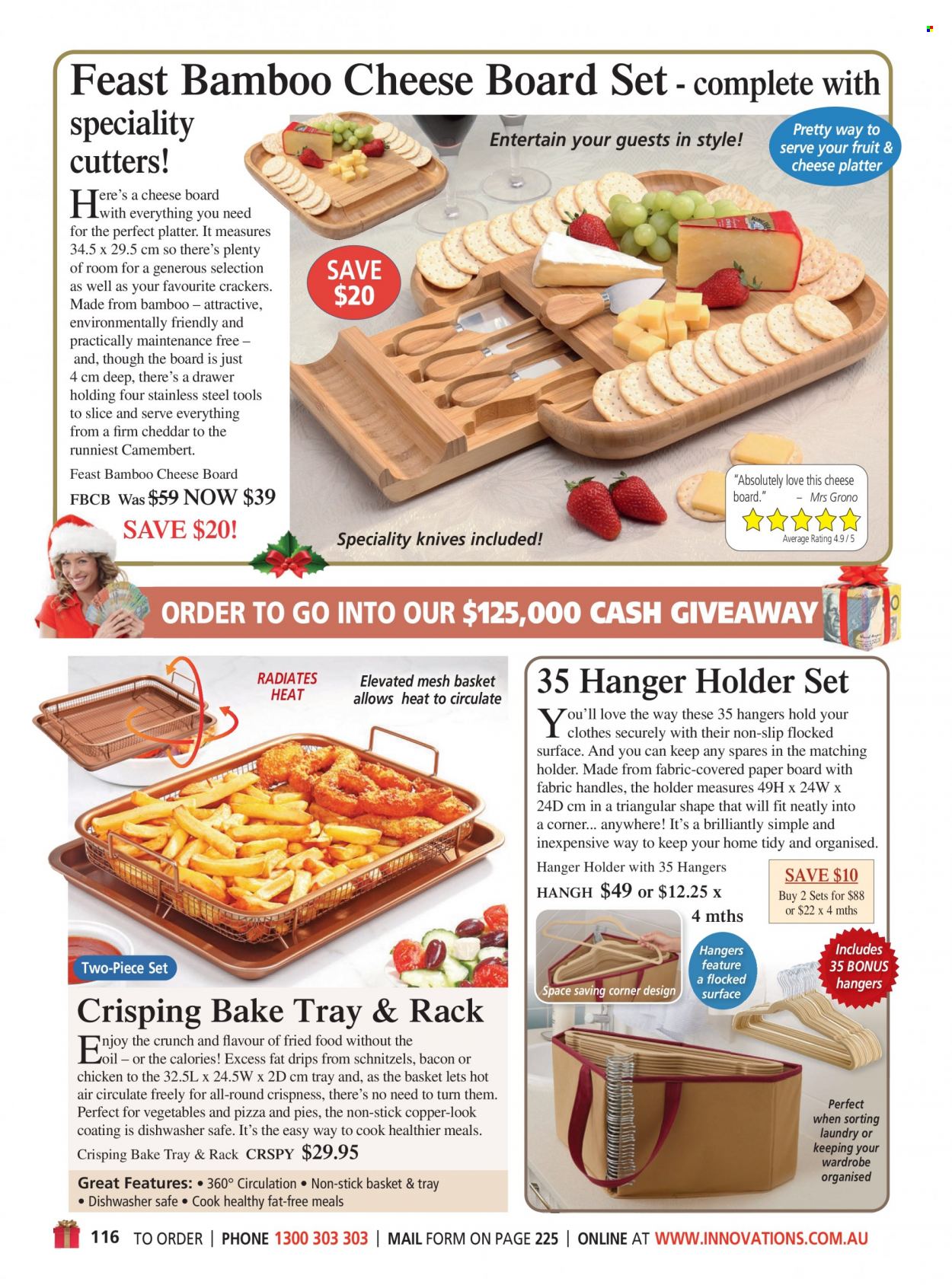 thumbnail - Innovations Catalogue - Sales products - basket, knife, hanger, cheese board, paper. Page 116.