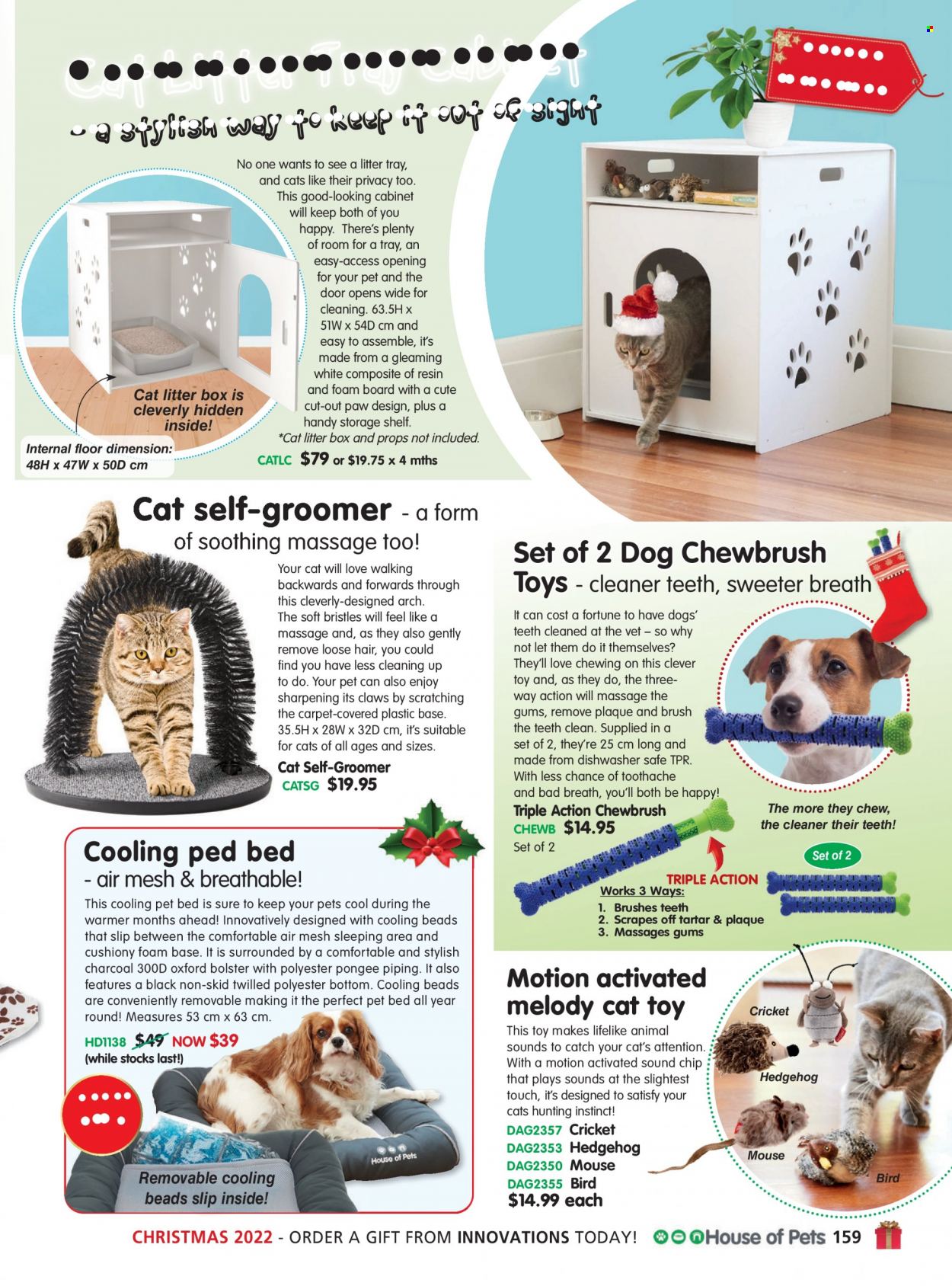 thumbnail - Innovations Catalogue - Sales products - cat litter, mouse, pet bed, cat toy. Page 159.