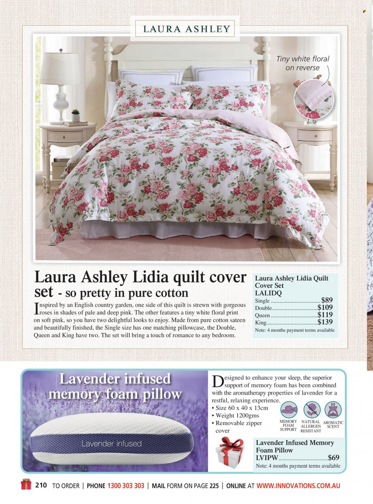 thumbnail - Innovations Catalogue - Sales products - pillow, pillowcase, quilt, foam pillow, quilt cover set. Page 210.