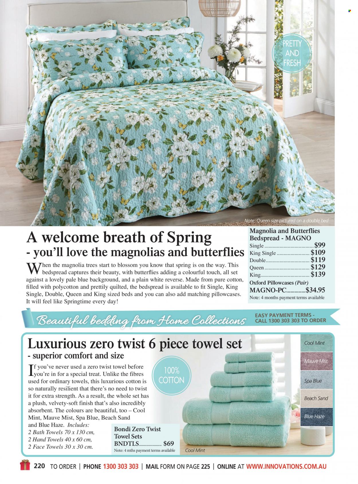 thumbnail - Innovations Catalogue - Sales products - bedding, bedspread, pillowcase, bath towel, towel, hand towel. Page 220.