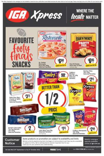 IGA Xpress Catalogue - 28 Sep 2022 - 4 Oct 2022.