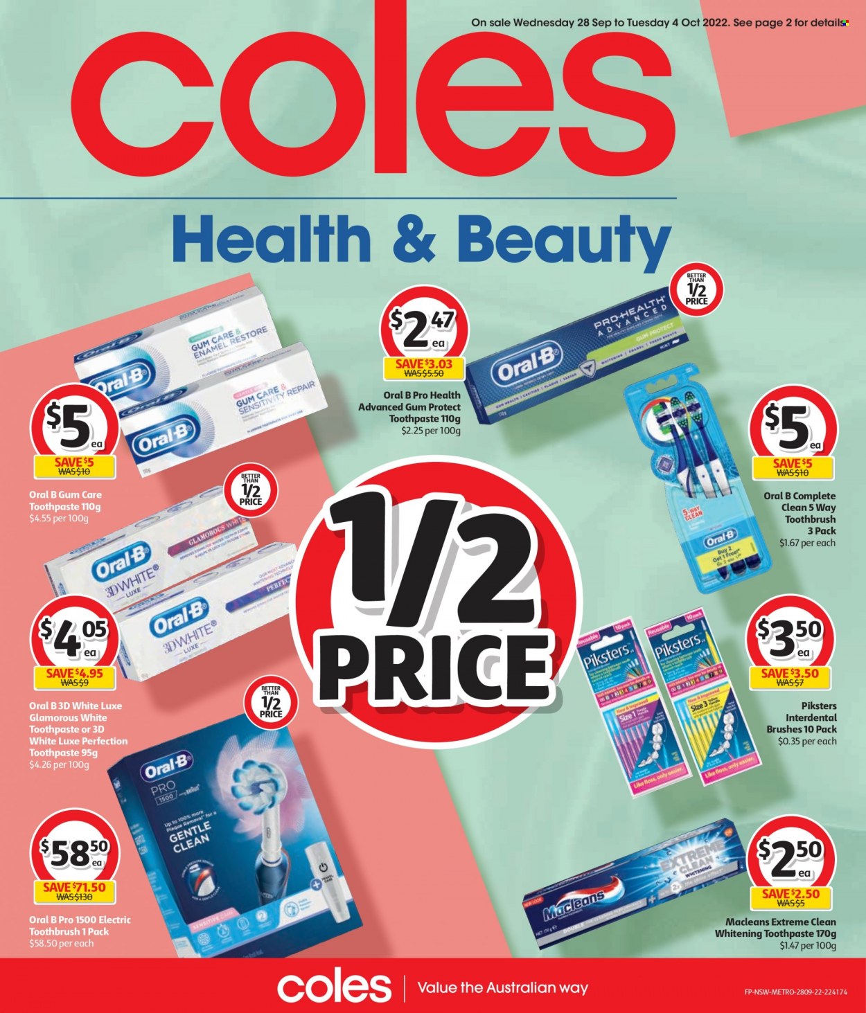 Coles catalogue - 28 Sep 2022 - 4 Oct 2022. Page 1