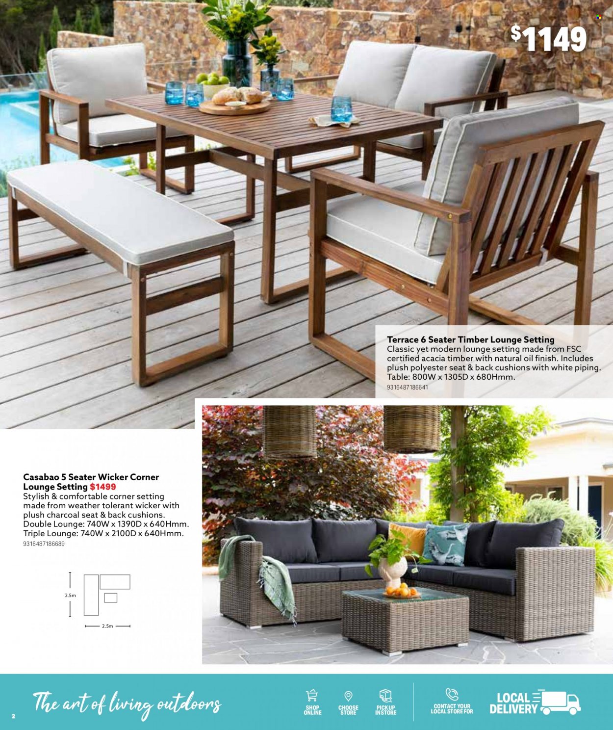 thumbnail - Mitre 10 Catalogue - 14 Sep 2022 - 31 Dec 2022 - Sales products - cushion, table, lounge, charcoal. Page 2.