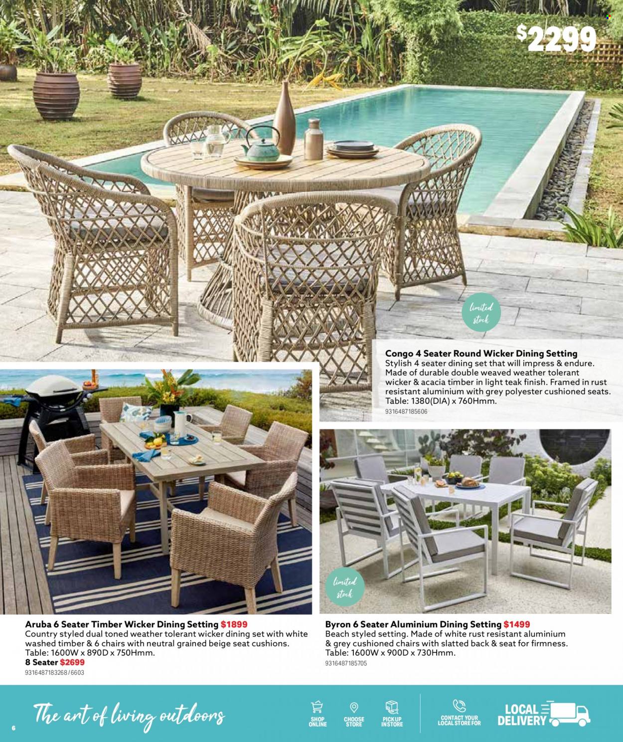 thumbnail - Mitre 10 Catalogue - 14 Sep 2022 - 31 Dec 2022 - Sales products - cushion, dining set, table, chair. Page 6.