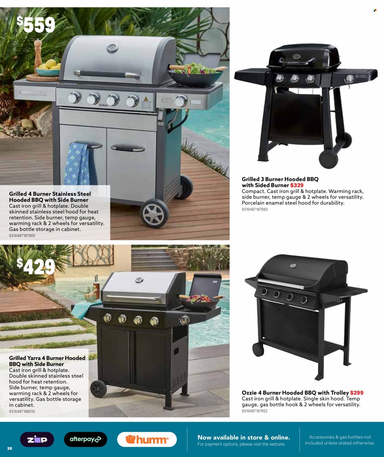 thumbnail - Mitre 10 Catalogue - 14 Sep 2022 - 31 Dec 2022 - Sales products - trolley, cabinet, gas bottle, grill. Page 20.