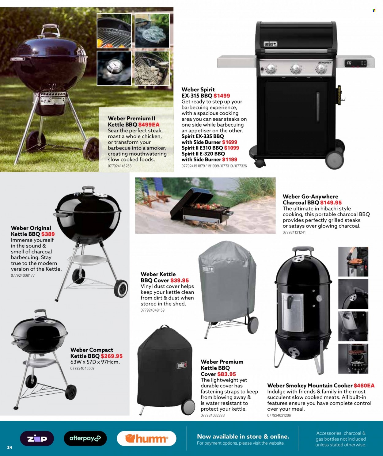 thumbnail - Mitre 10 Catalogue - 14 Sep 2022 - 31 Dec 2022 - Sales products - shed, smoker, Weber, compact kettle, succulent. Page 24.