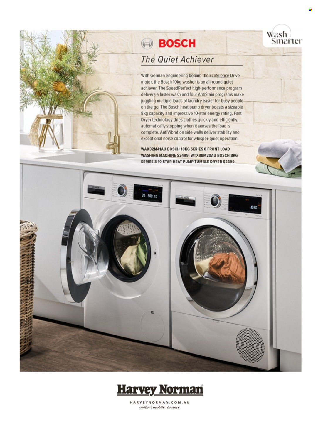 thumbnail - Harvey Norman Catalogue - 6 Oct 2022 - 31 Dec 2022 - Sales products - washing machine, front load washing machine, tumble dryer. Page 11.