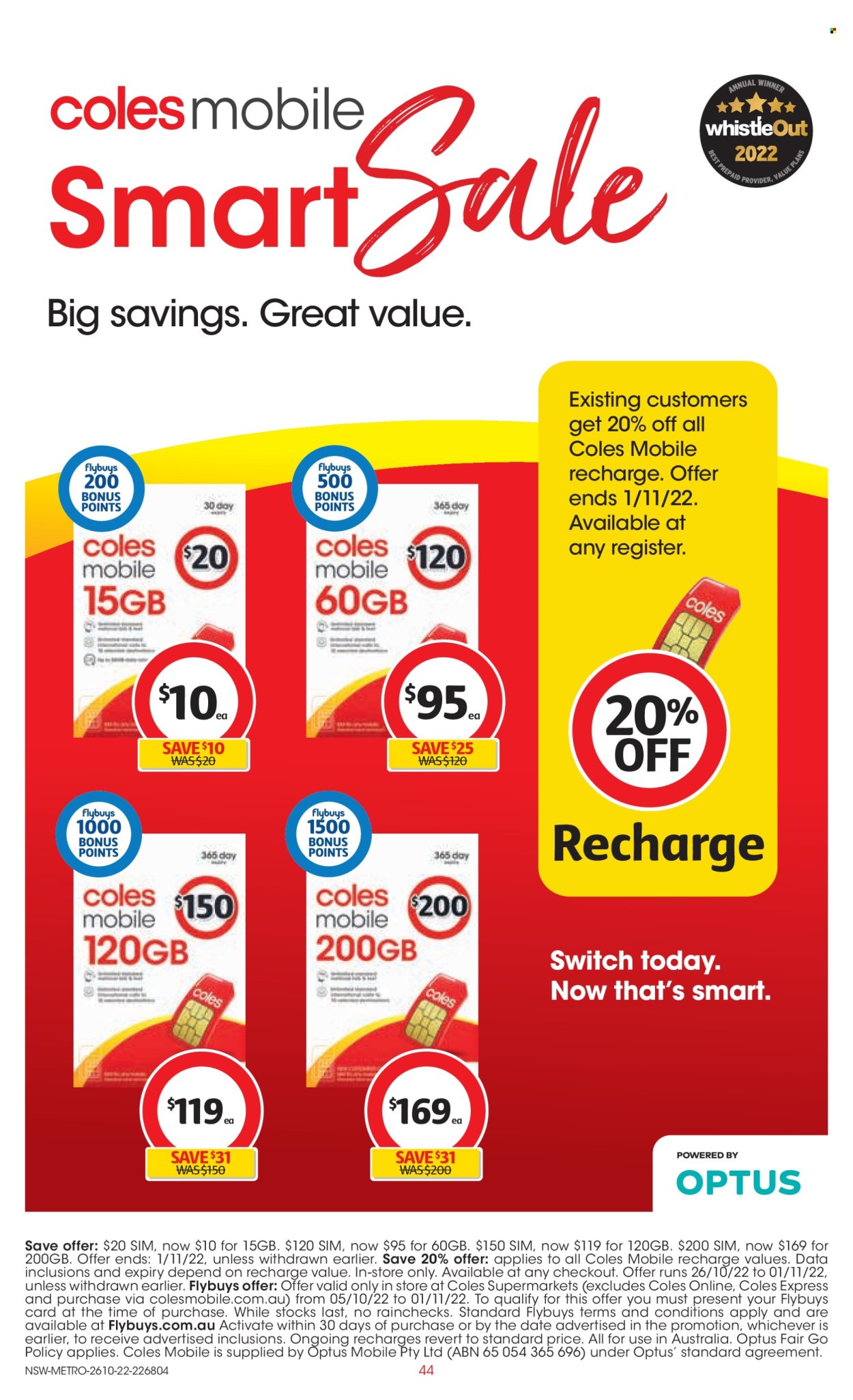 Coles catalogue - 26 Oct 2022 - 1 Nov 2022. Page 44