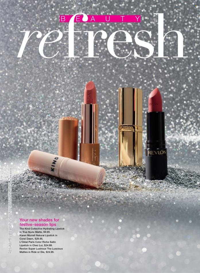 thumbnail - Priceline Pharmacy Catalogue - 25 Oct 2022 - 24 Dec 2022 - Sales products - L’Oréal, Revlon, lipstick, shades. Page 9.