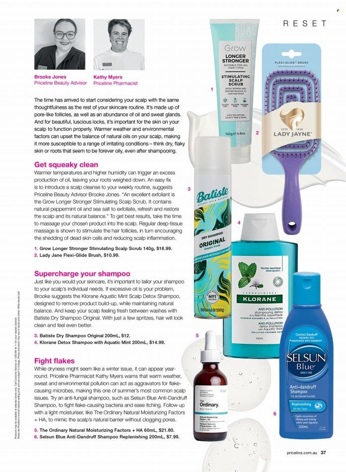thumbnail - Priceline Pharmacy Catalogue - 25 Oct 2022 - 24 Dec 2022 - Sales products - tissues, shampoo, The Ordinary, Klorane. Page 37.