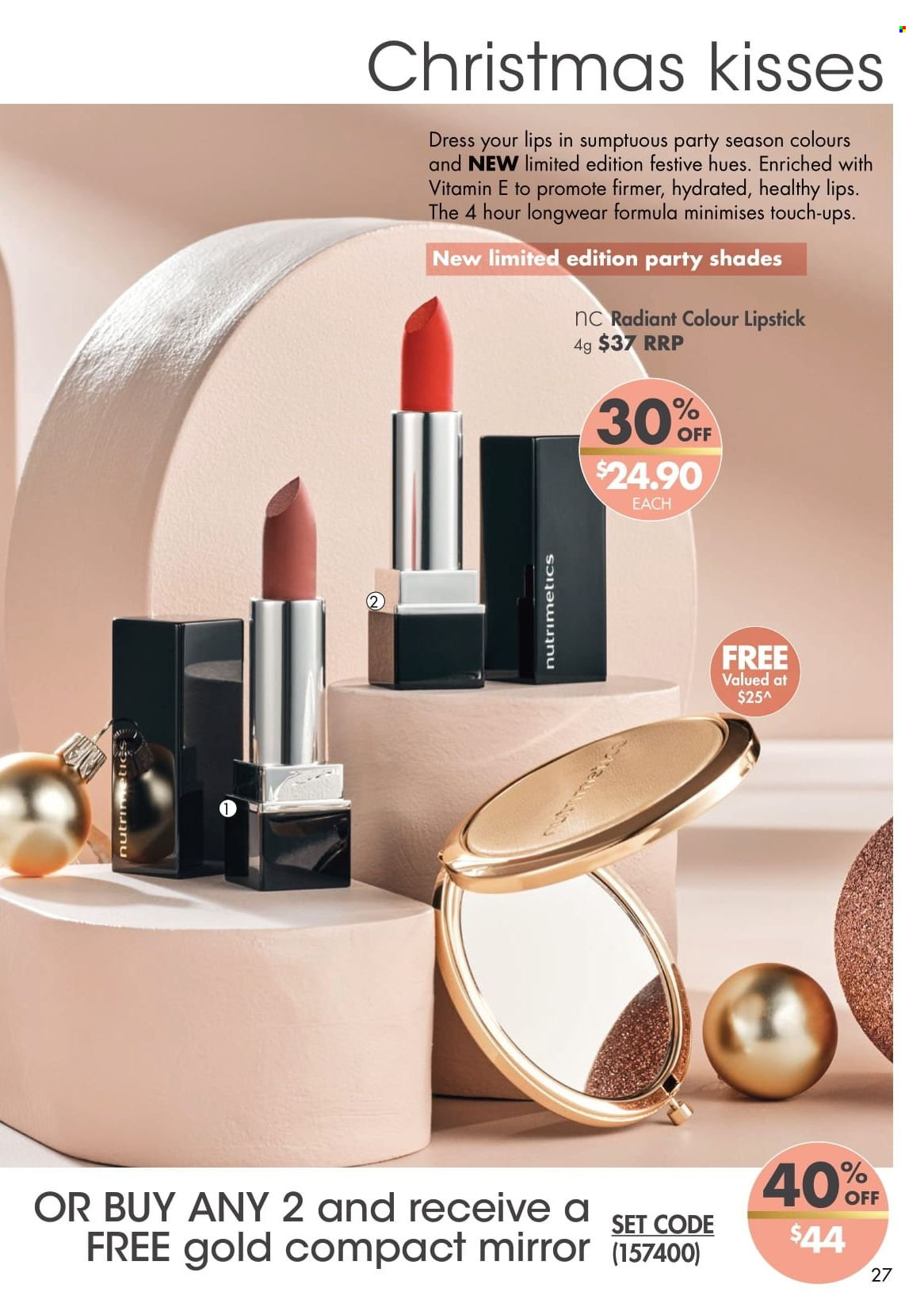 thumbnail - Nutrimetics Catalogue - 16 Oct 2022 - 31 Dec 2022 - Sales products - Nutrimetics, lipstick, shades. Page 31.
