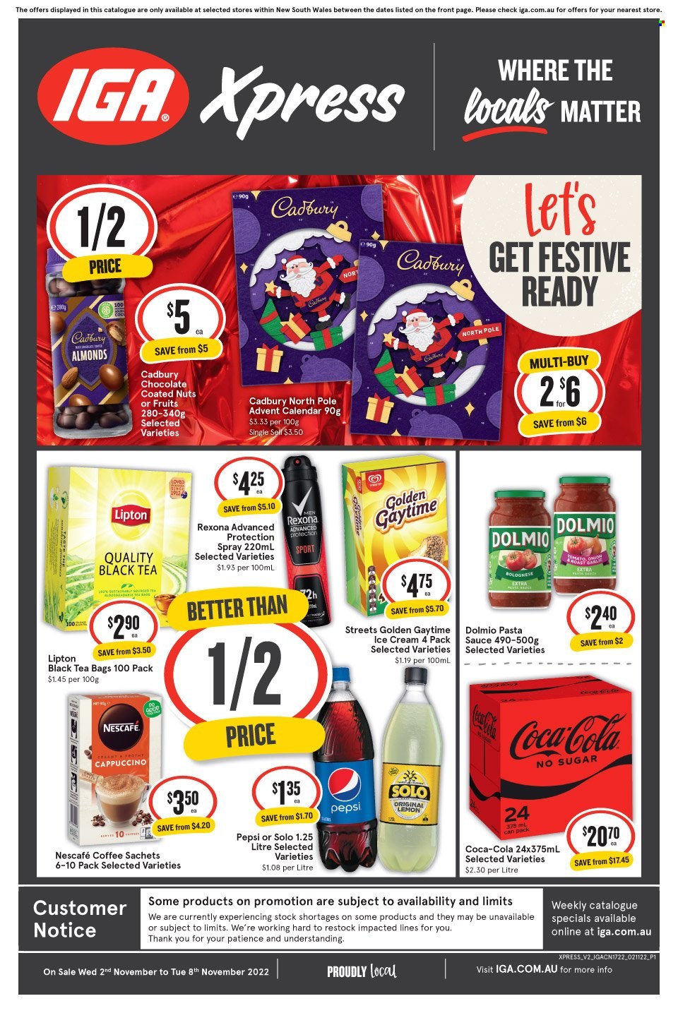 IGA Xpress catalogue - 2 Nov 2022 - 8 Nov 2022. Page 1
