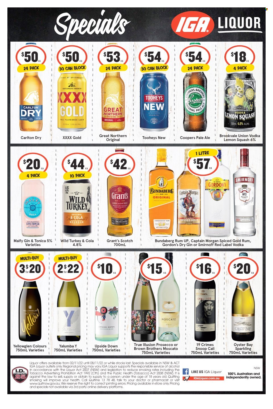 IGA LIQUOR catalogue - 2 Nov 2022 - 8 Nov 2022. Page 1