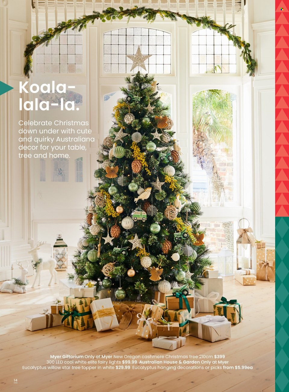 thumbnail - Myer Catalogue - Sales products - tree topper, christmas tree. Page 14.