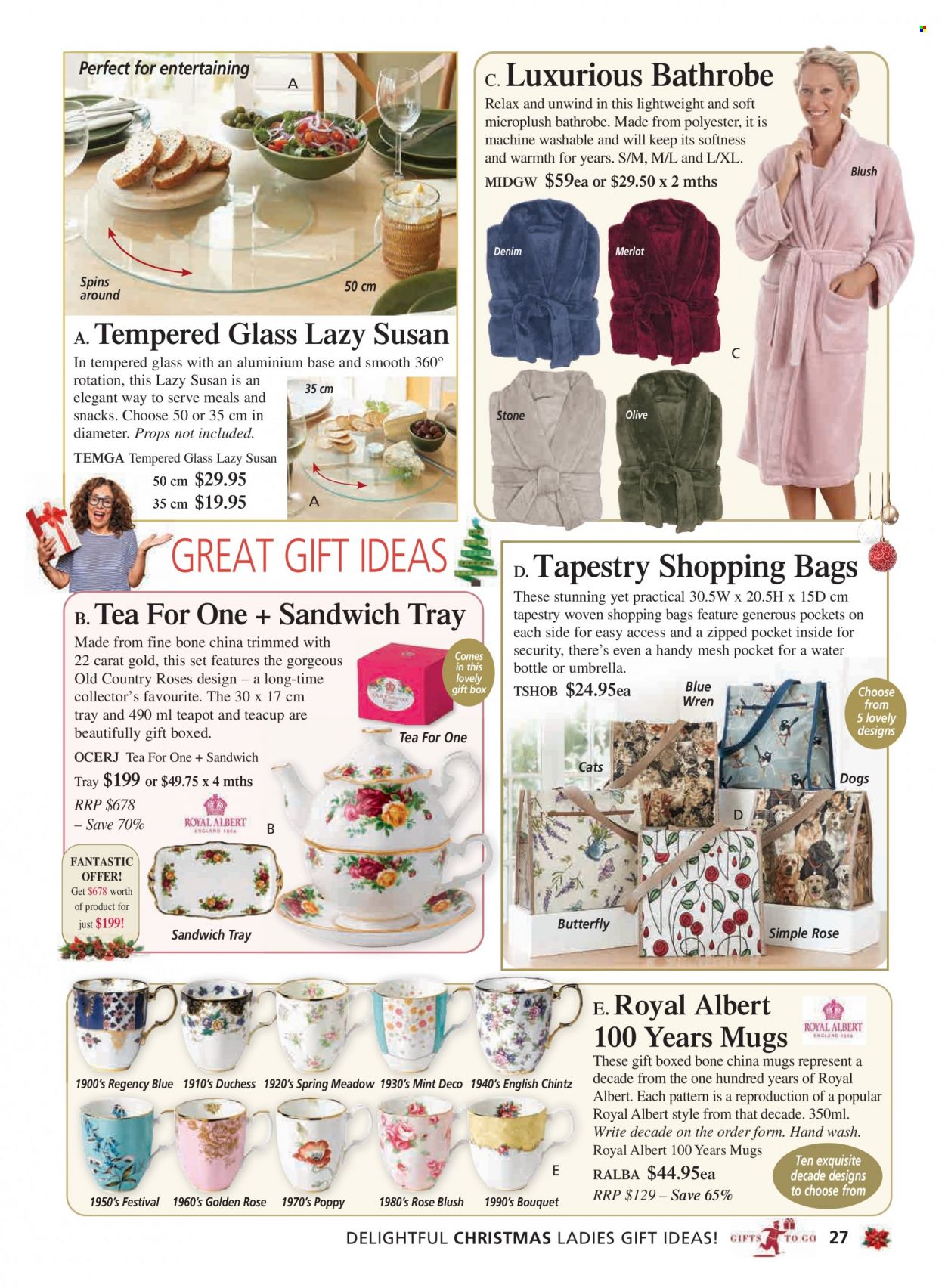 thumbnail - Innovations Catalogue - Sales products - teapot, drink bottle, gift box, bag, tapestry, umbrella, bathrobe. Page 27.