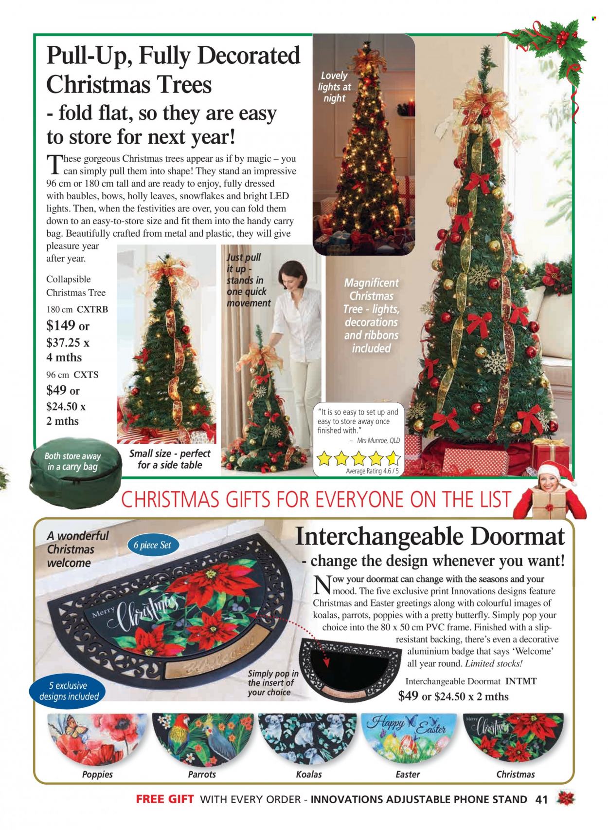 thumbnail - Innovations Catalogue - Sales products - bauble, ribbon, carry bag, LED light. Page 41.