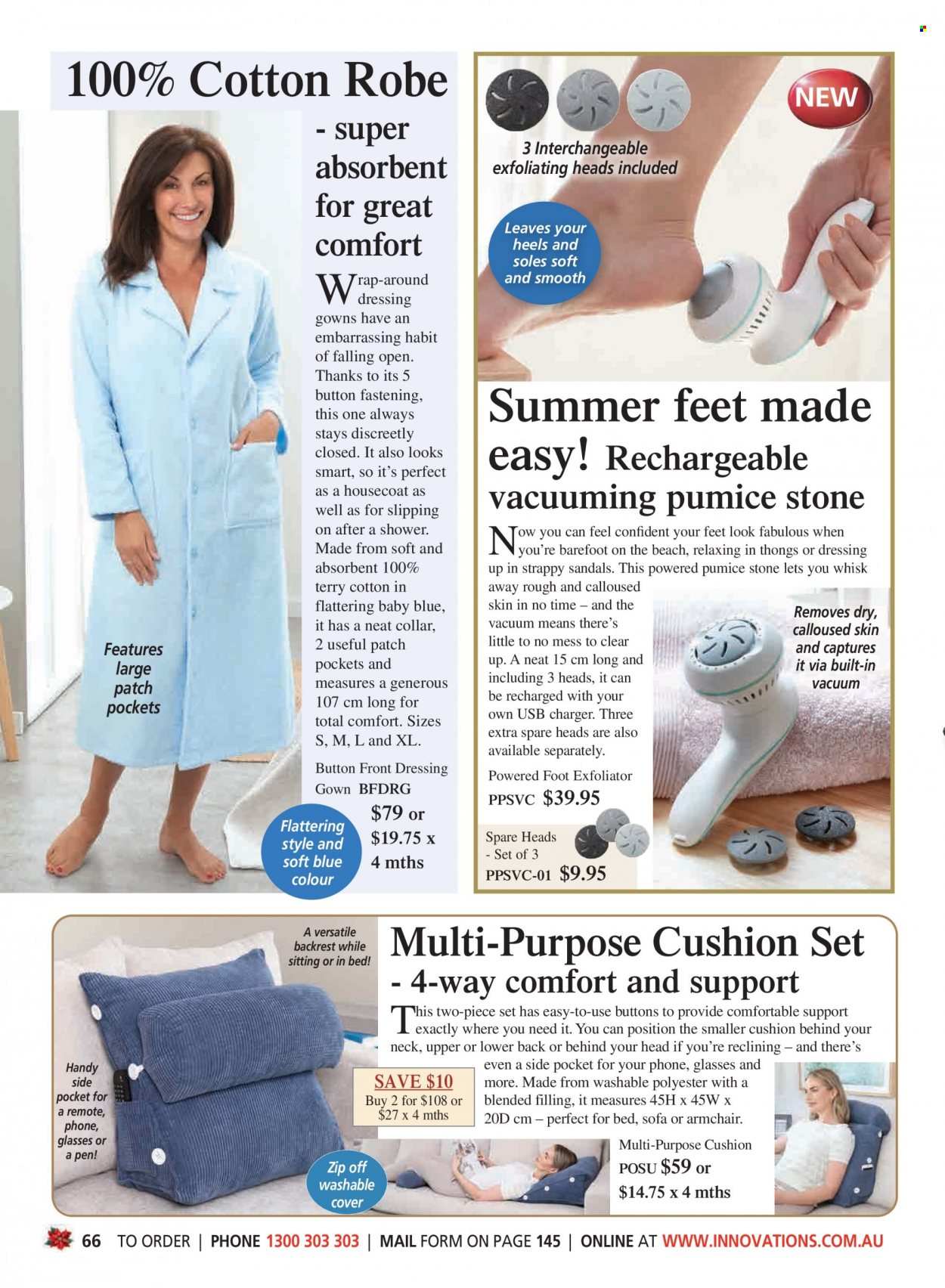 thumbnail - Innovations Catalogue - Sales products - sandals, heels, pen, cushion, USB charger, costume, robe. Page 66.