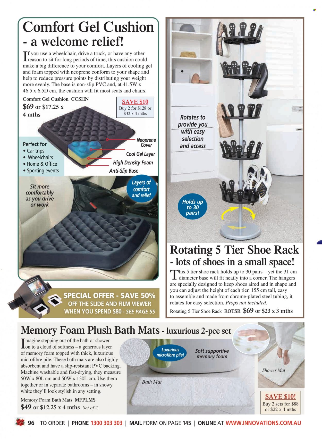 thumbnail - Innovations Catalogue - Sales products - hanger, cushion, bath mat. Page 96.