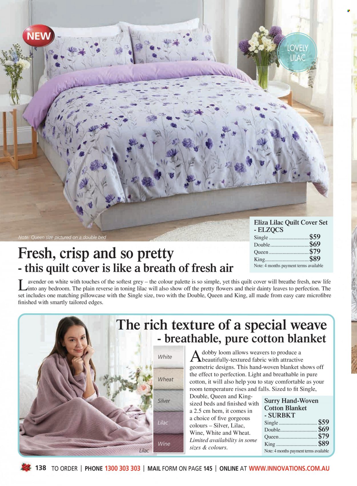 thumbnail - Innovations Catalogue - Sales products - blanket, pillowcase, quilt, quilt cover set. Page 138.