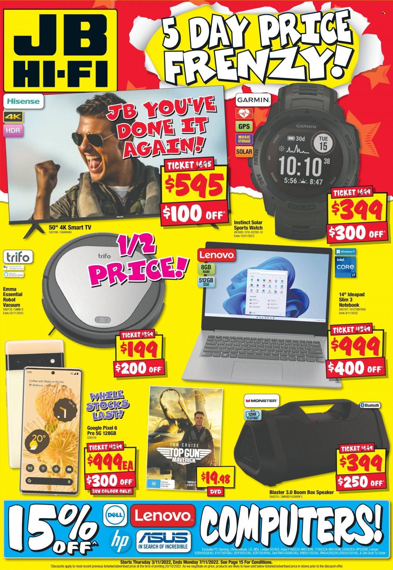JB Hi-Fi catalogue - 3 Nov 2022 - 7 Nov 2022. Page 1