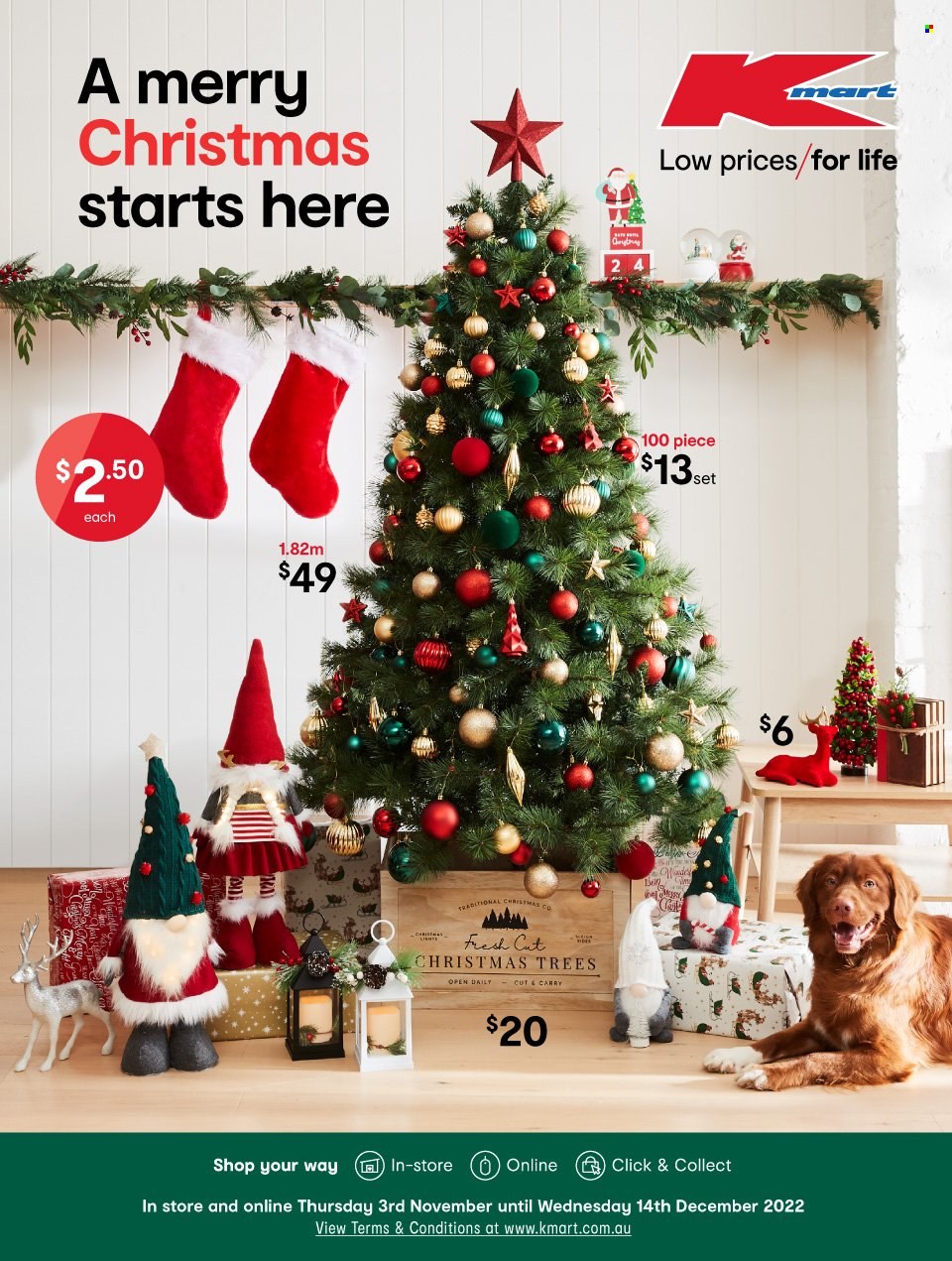 thumbnail - Kmart Catalogue - 3 Nov 2022 - 14 Dec 2022 - Sales products - christmas tree. Page 1.