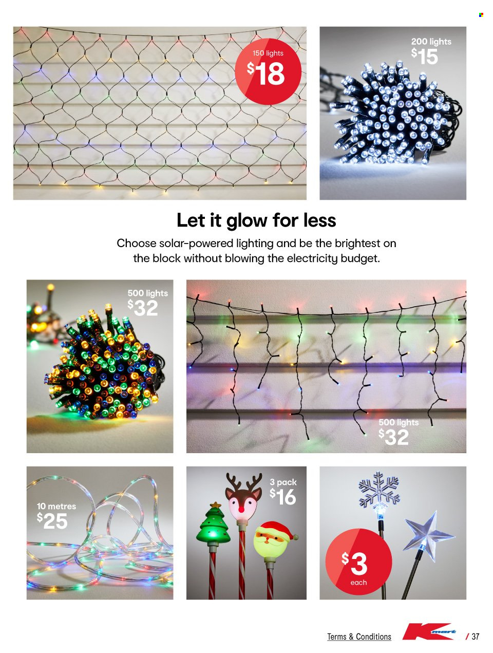 thumbnail - Kmart Catalogue - 3 Nov 2022 - 14 Dec 2022 - Sales products - lighting. Page 37.