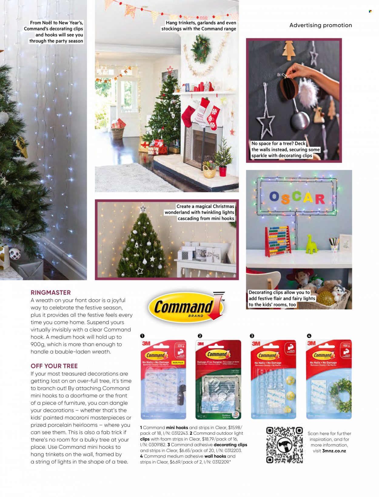 thumbnail - Bunnings Warehouse Catalogue - Sales products - wreath, bauble, adhesive. Page 19.