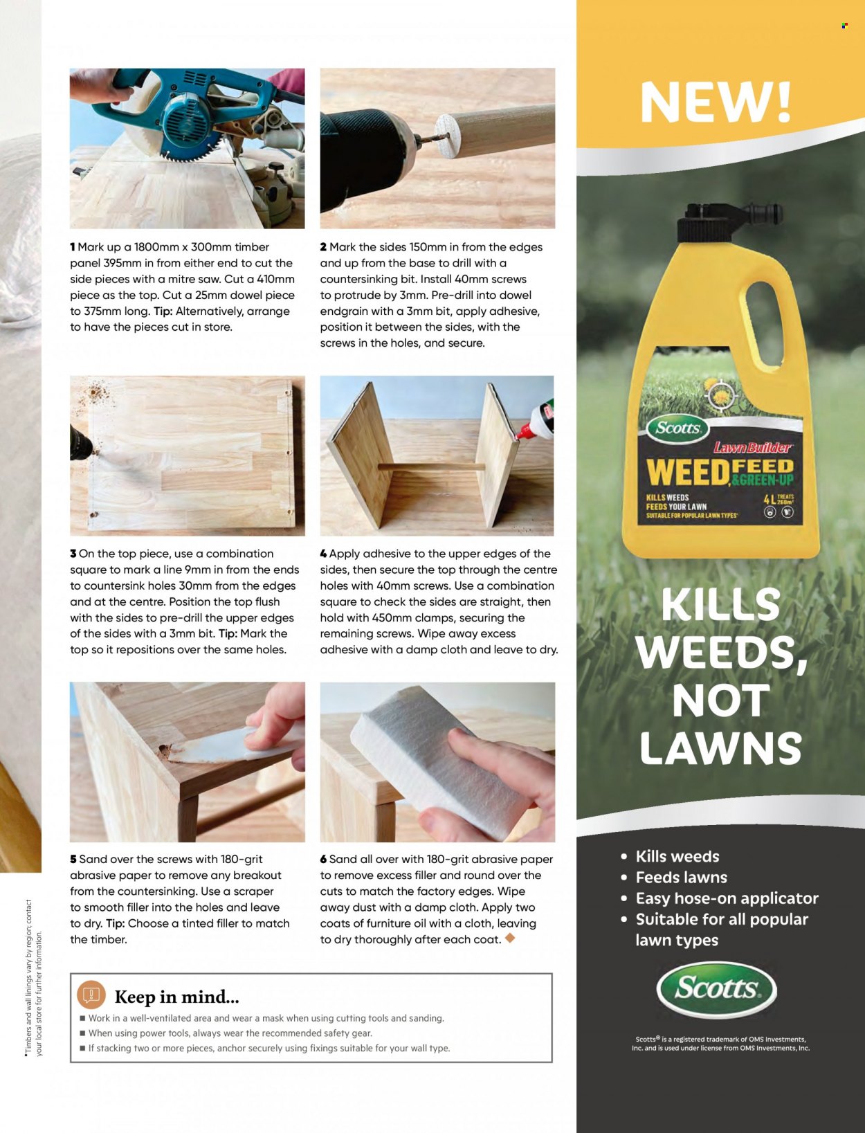 thumbnail - Bunnings Warehouse Catalogue - Sales products - paper, Anchor, adhesive, furniture oil, saw. Page 81.