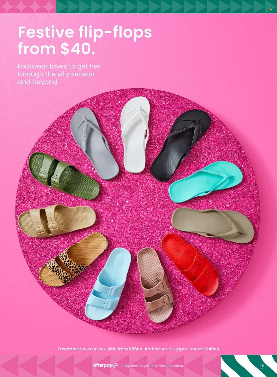 thumbnail - Myer Catalogue - Sales products - sandals. Page 19.