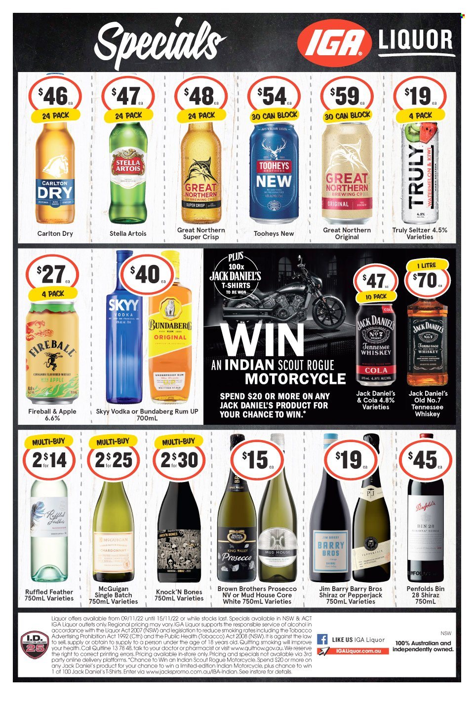 IGA LIQUOR catalogue - 9 Nov 2022 - 15 Nov 2022. Page 1