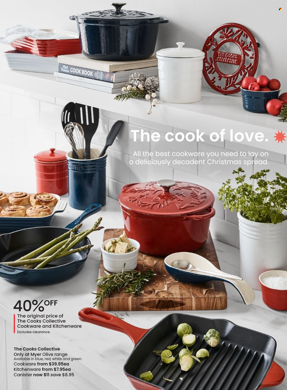 thumbnail - Myer Catalogue - Sales products - canister, cookware set, book. Page 23.