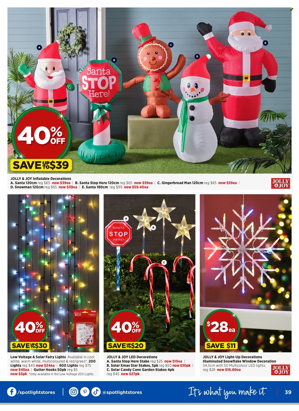 thumbnail - Spotlight Catalogue - 16 Nov 2022 - 4 Dec 2022 - Sales products - hook, inflatable decor, LED light. Page 47.