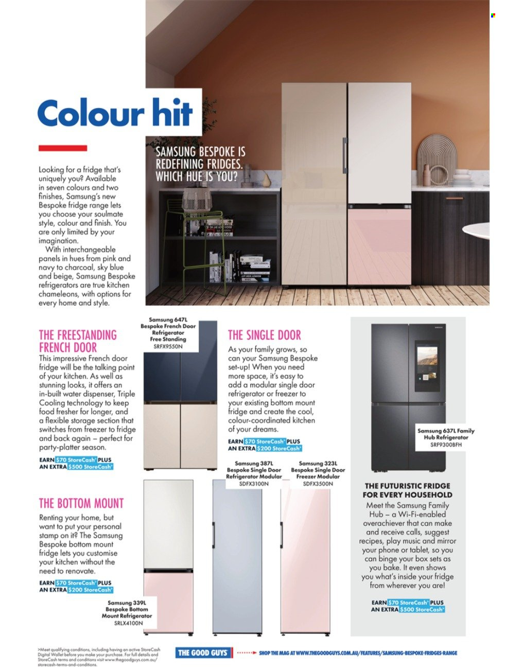 thumbnail - The Good Guys Catalogue - 15 Nov 2022 - 30 Nov 2022 - Sales products - dispenser, Samsung, freezer, french door refrigerator, refrigerator, fridge, water dispenser, wallet. Page 3.