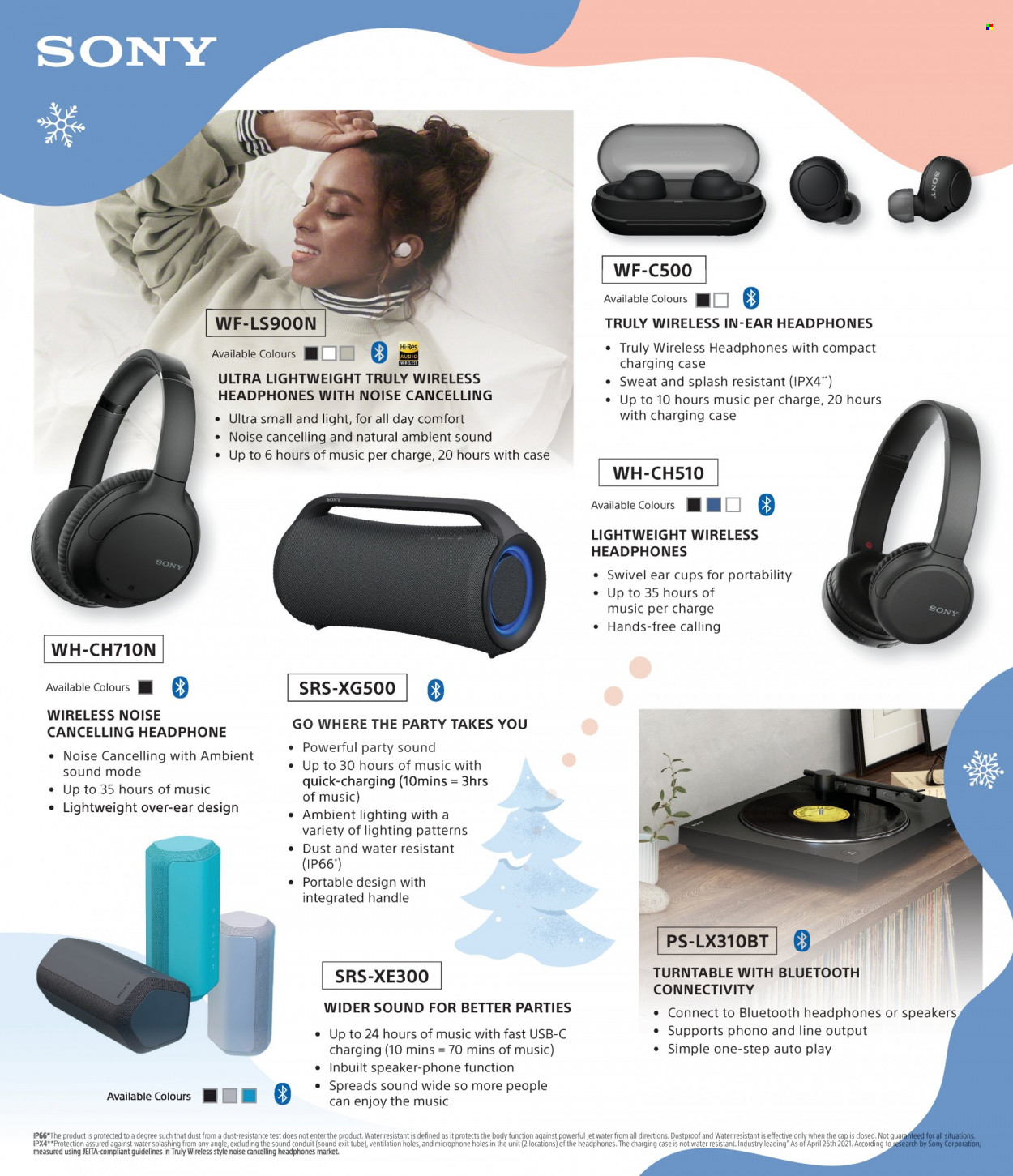 thumbnail - JB Hi-Fi Catalogue - 14 Nov 2022 - 24 Dec 2022 - Sales products - Sony, phone, speaker, headphones, wireless headphones, lighting. Page 18.