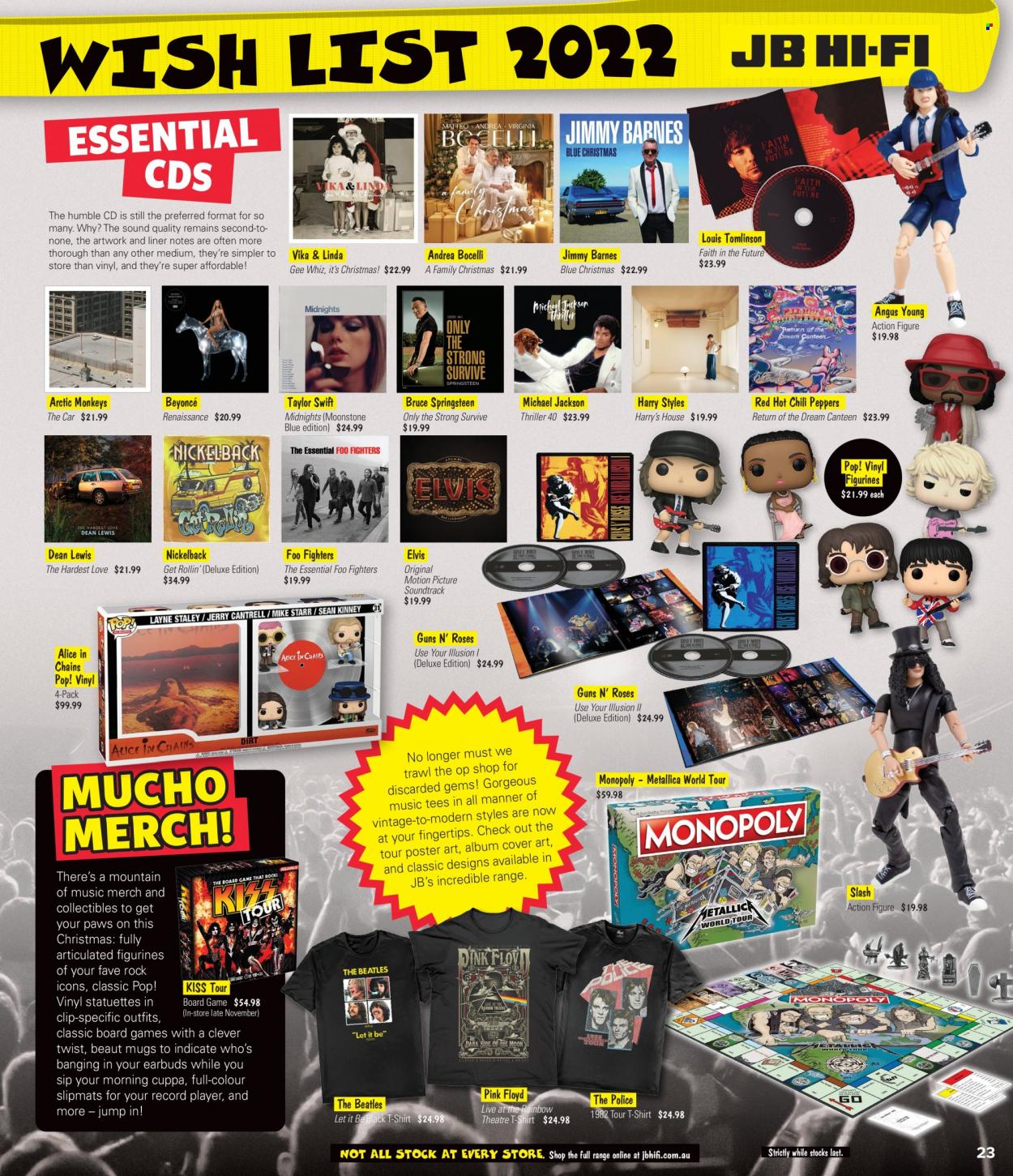 thumbnail - JB Hi-Fi Catalogue - 14 Nov 2022 - 24 Dec 2022 - Sales products - record player, earbuds, Monopoly, board game. Page 23.