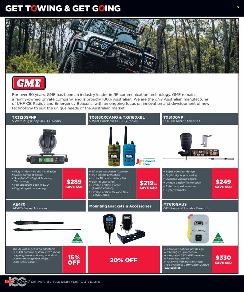 thumbnail - Repco Catalogue - 16 Nov 2022 - 13 Dec 2022 - Sales products - radio, speaker, antenna, receiver, Spectrum, torch, leader. Page 12.
