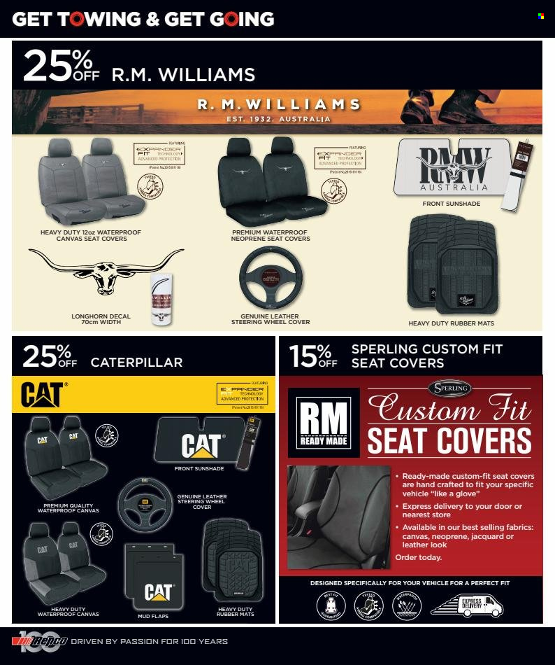 thumbnail - Repco Catalogue - 16 Nov 2022 - 13 Dec 2022 - Sales products - gloves, hat, car seat cover, mud flaps, wheel covers. Page 16.