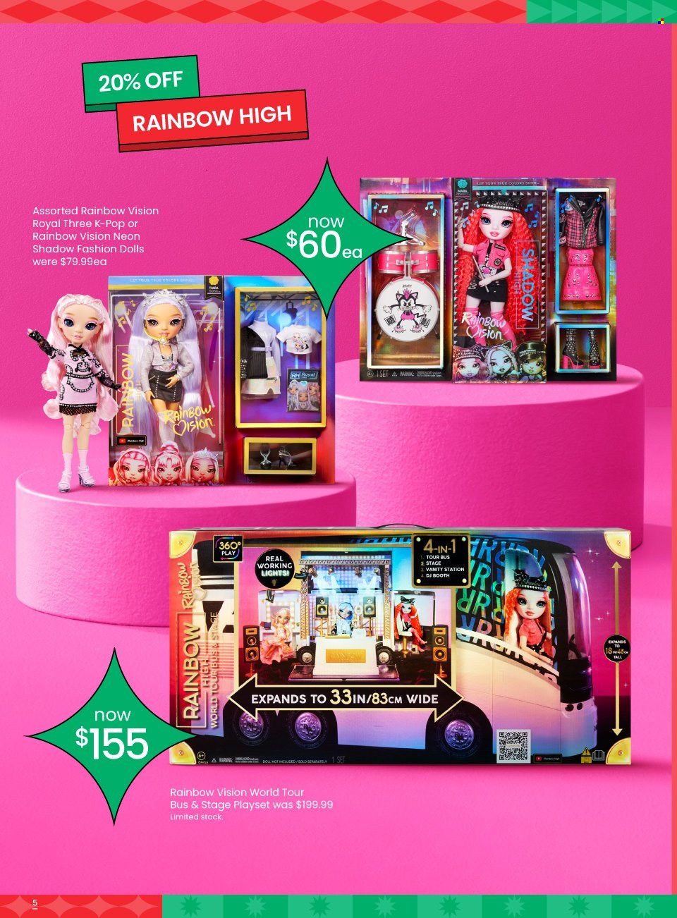 thumbnail - Myer Catalogue - 28 Nov 2022 - 24 Dec 2022 - Sales products - doll, vanity, play set. Page 5.