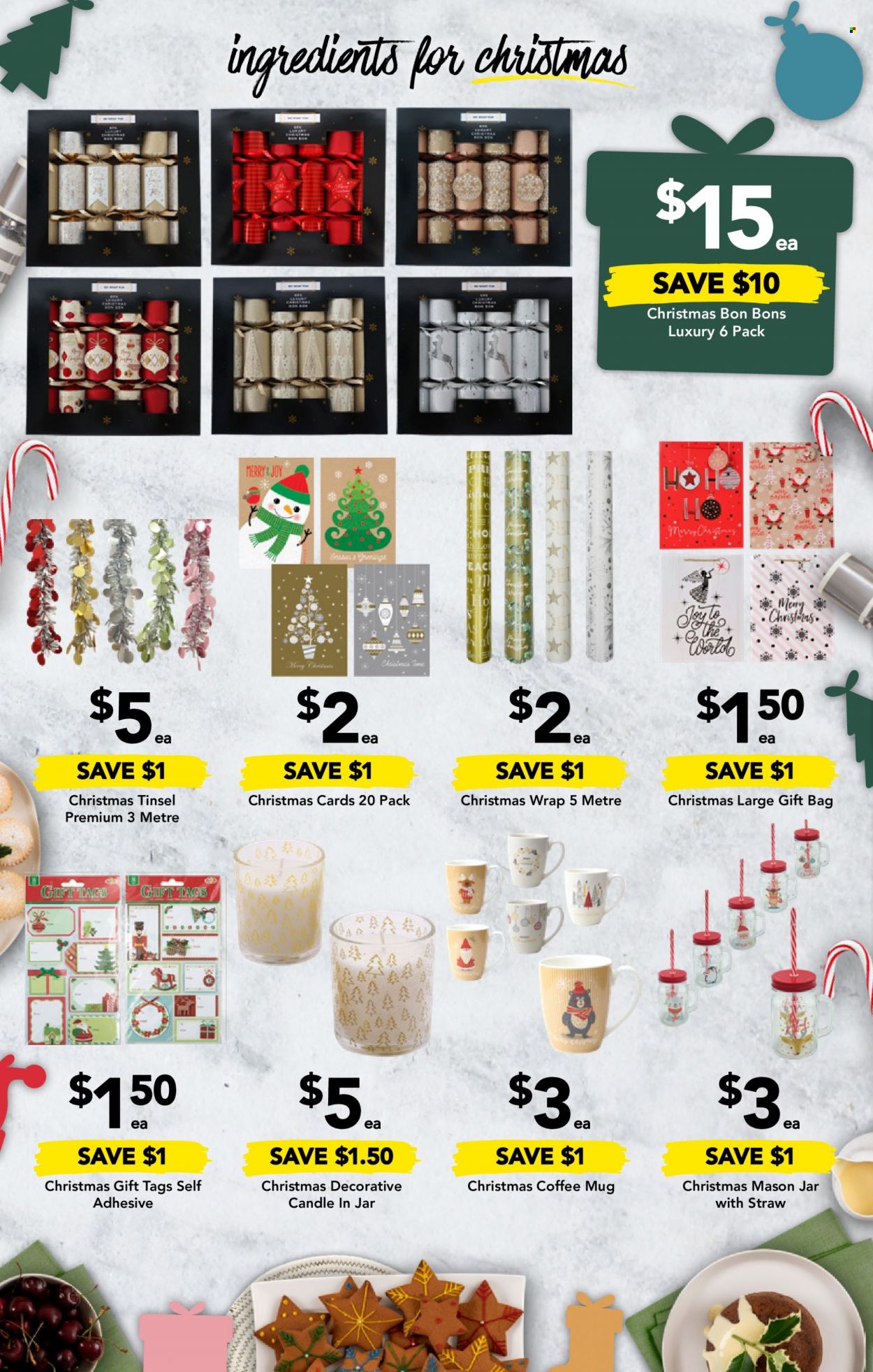 thumbnail - Drakes Catalogue - 30 Nov 2022 - 6 Dec 2022 - Sales products - coffee, Joy, mug, straw, christmas wrap, gift bag, candle. Page 6.