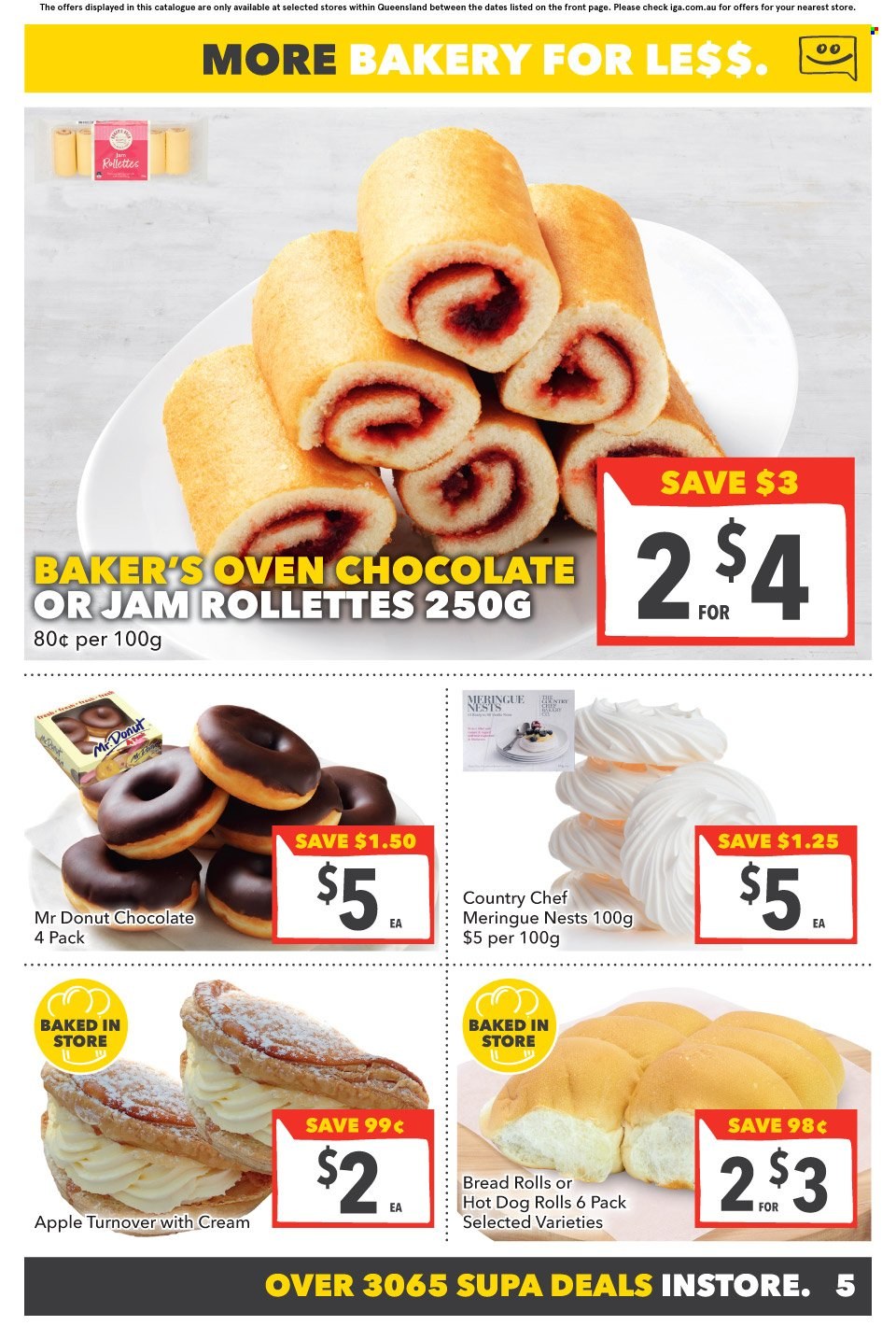 thumbnail - SUPA VALU Catalogue - 30 Nov 2022 - 6 Dec 2022 - Sales products - bread, hot dog rolls, donut, chocolate, fruit jam. Page 6.