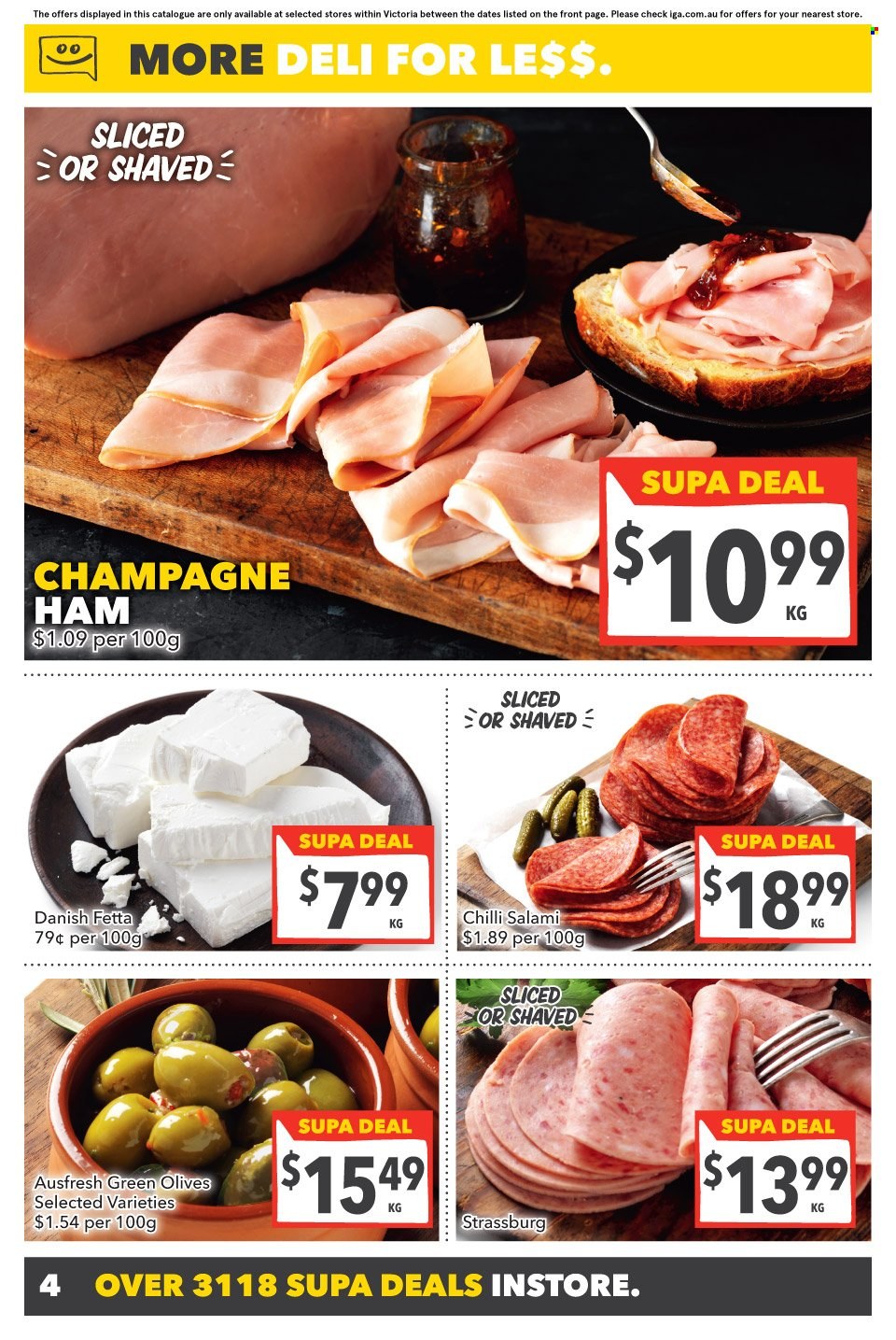thumbnail - SUPA VALU Catalogue - 30 Nov 2022 - 6 Dec 2022 - Sales products - salami, ham, Victoria Sponge, olives, champagne. Page 5.
