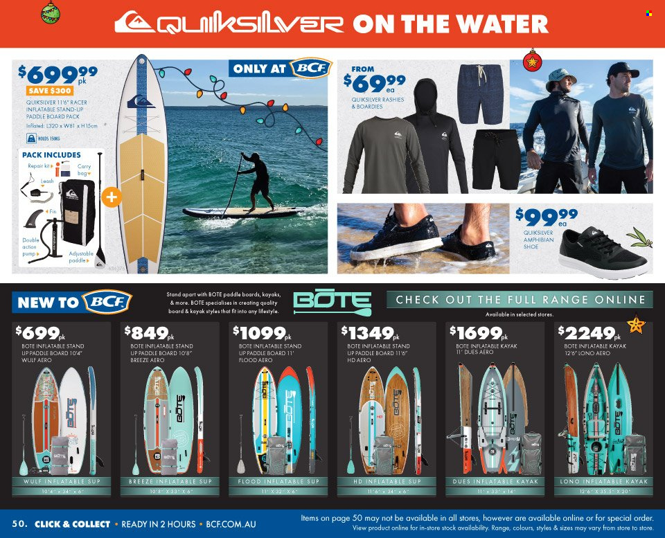 thumbnail - BCF Catalogue - 30 Nov 2022 - 24 Dec 2022 - Sales products - pump, kayak, paddleboard. Page 53.