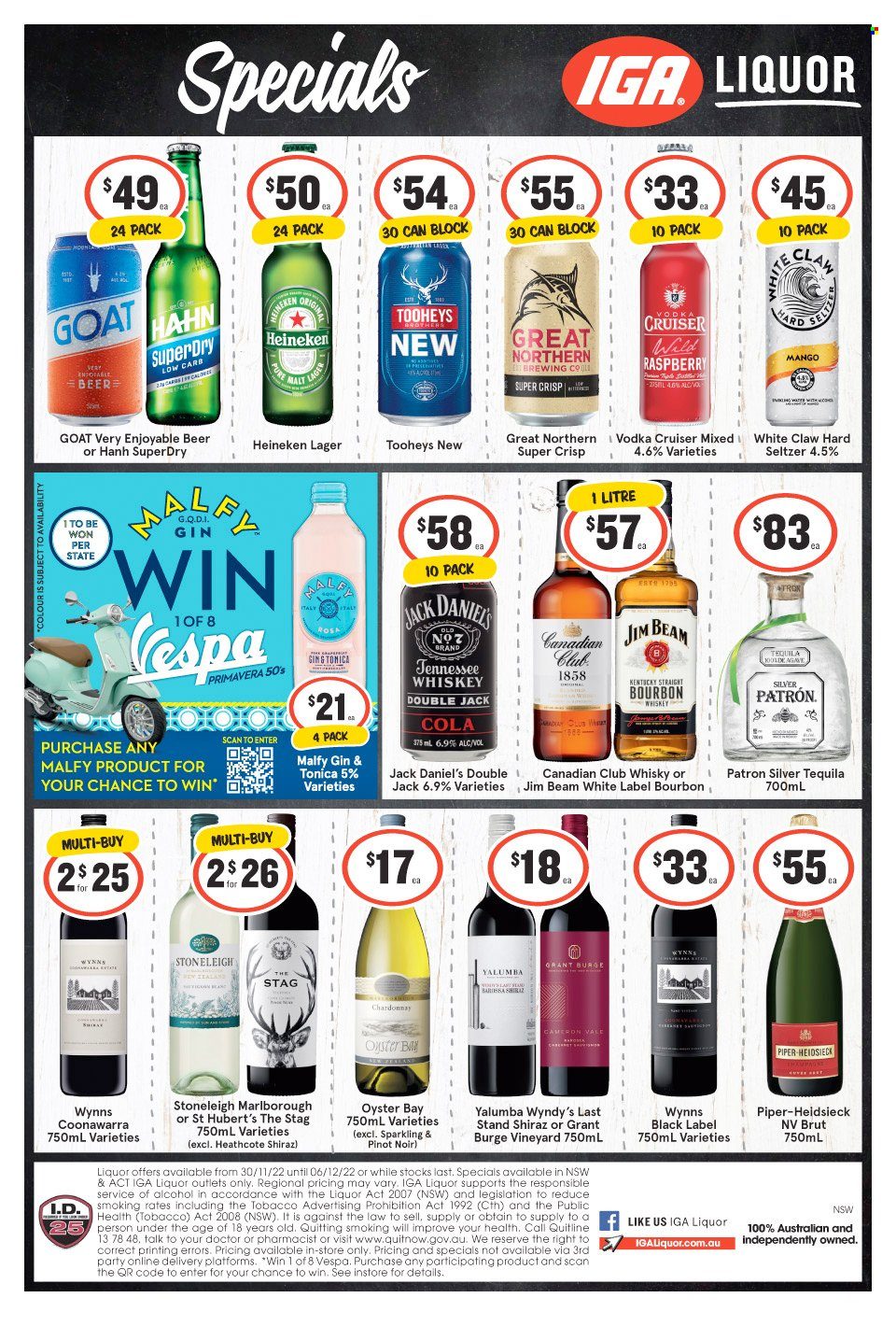 IGA LIQUOR catalogue - 30 Nov 2022 - 6 Dec 2022. Page 1