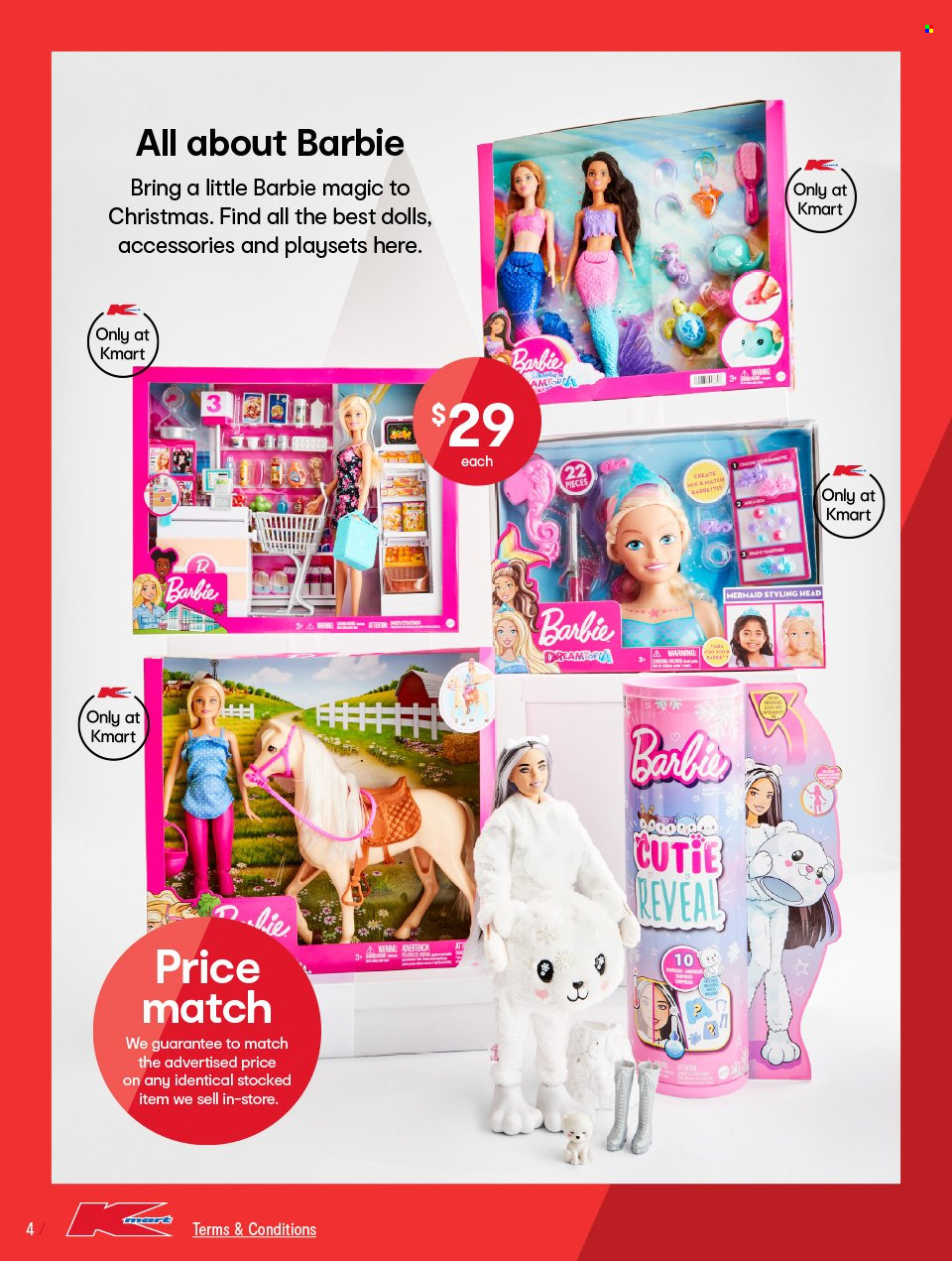 thumbnail - Kmart Catalogue - 1 Dec 2022 - 14 Dec 2022 - Sales products - Barbie, doll, play set, styling head. Page 4.