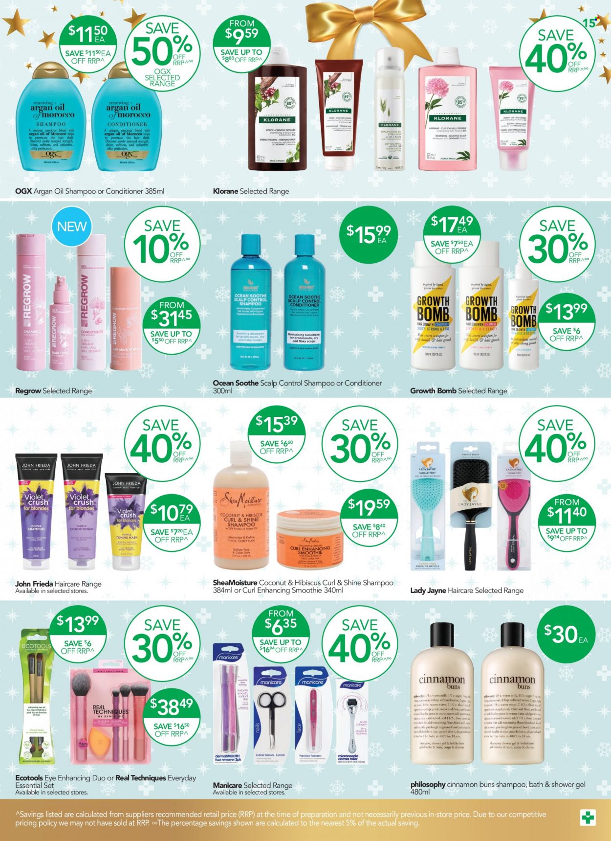 thumbnail - TerryWhite Chemmart Catalogue - 1 Dec 2022 - 24 Dec 2022 - Sales products - shampoo, shower gel, OGX, conditioner, John Frieda, Klorane, argan oil. Page 17.