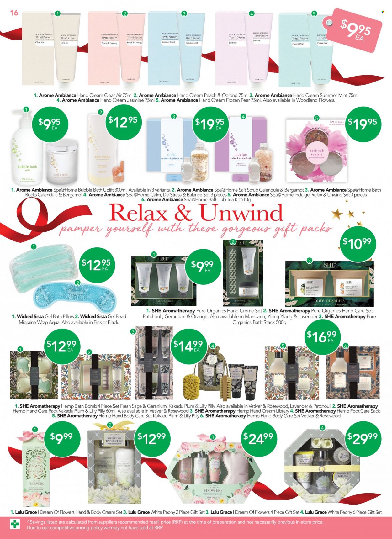thumbnail - TerryWhite Chemmart Catalogue - 1 Dec 2022 - 24 Dec 2022 - Sales products - bubble bath, bath bomb, hand cream, gift set. Page 16.
