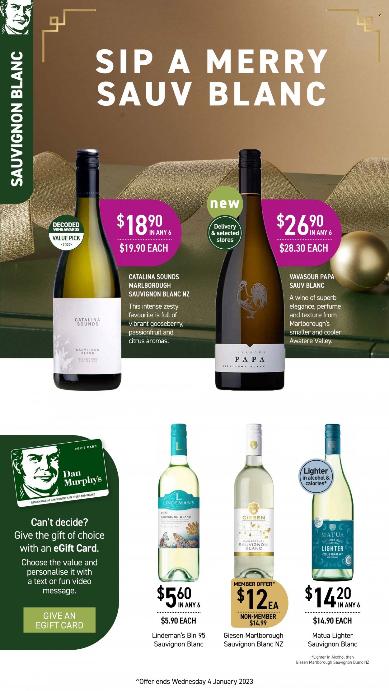 thumbnail - Dan Murphy's Catalogue - 1 Dec 2022 - 14 Dec 2022 - Sales products - white wine, wine, alcohol, Sauvignon Blanc. Page 11.