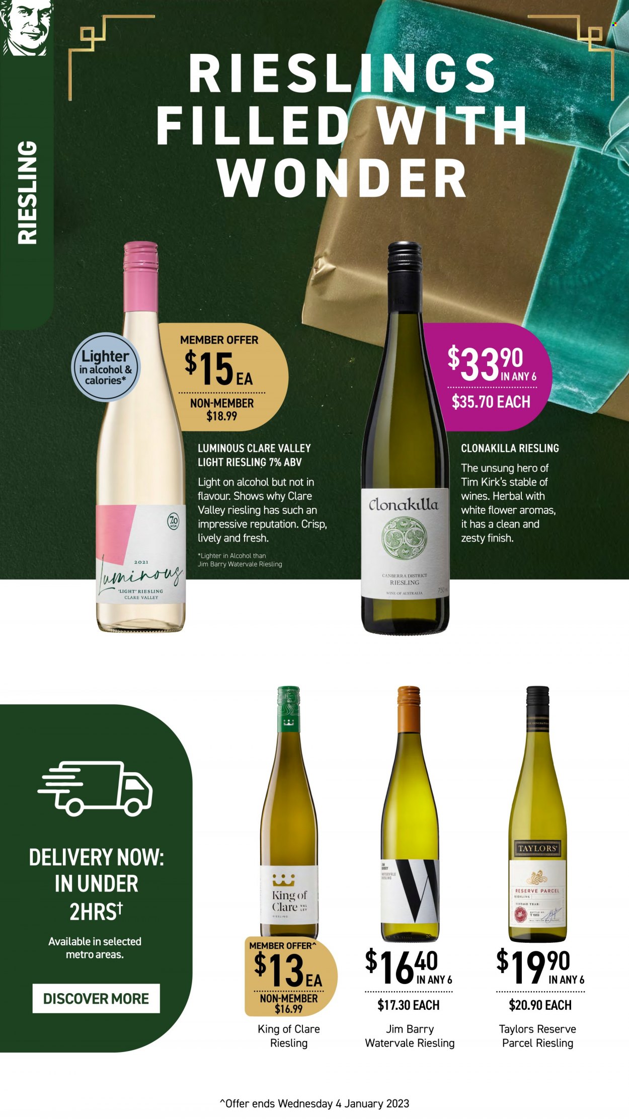 thumbnail - Dan Murphy's Catalogue - 1 Dec 2022 - 14 Dec 2022 - Sales products - Riesling, white wine, wine, alcohol. Page 14.