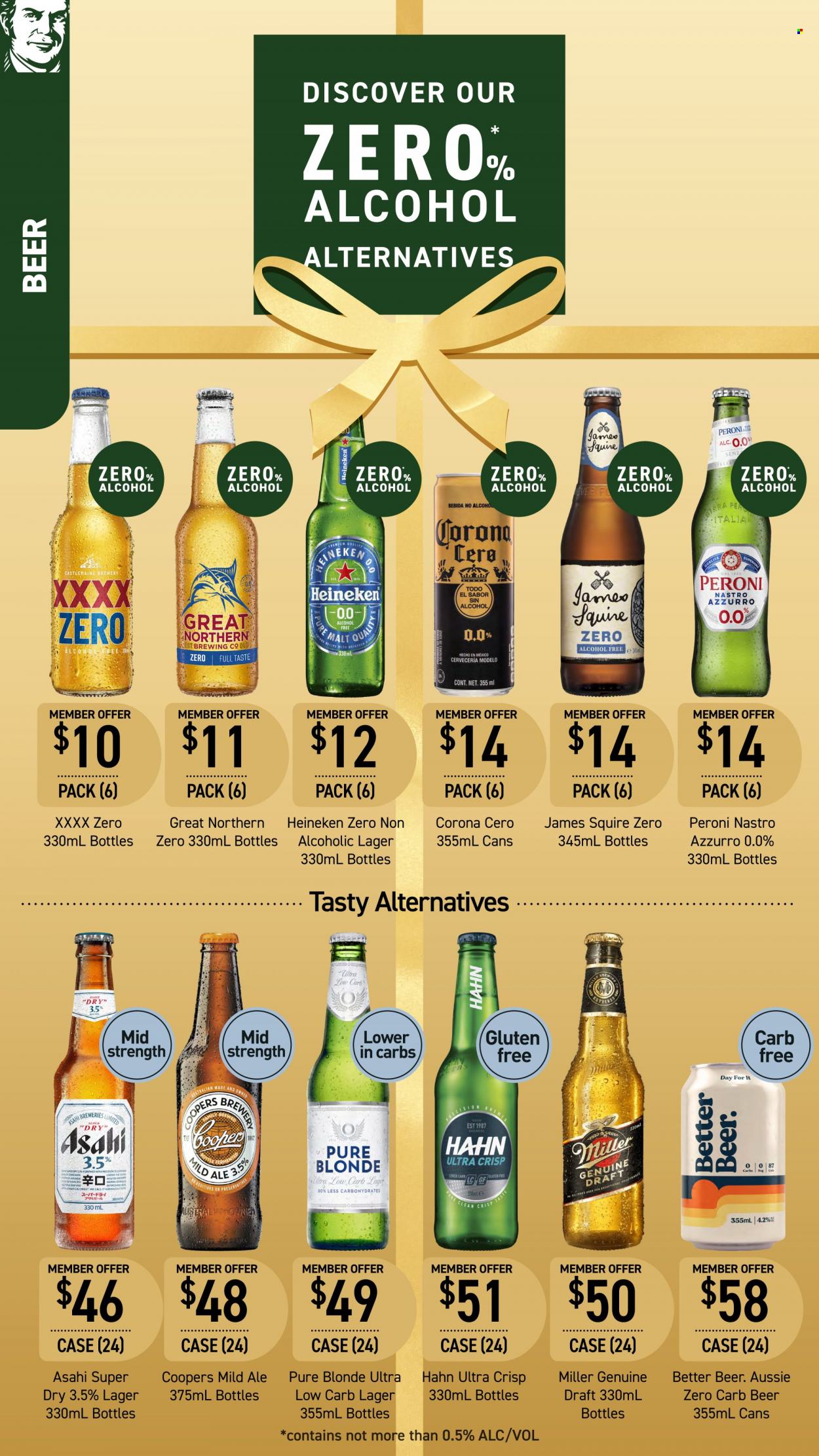 thumbnail - Dan Murphy's Catalogue - 1 Dec 2022 - 14 Dec 2022 - Sales products - beer, Miller, Corona Extra, Heineken, Peroni, Lager, Hahn. Page 45.