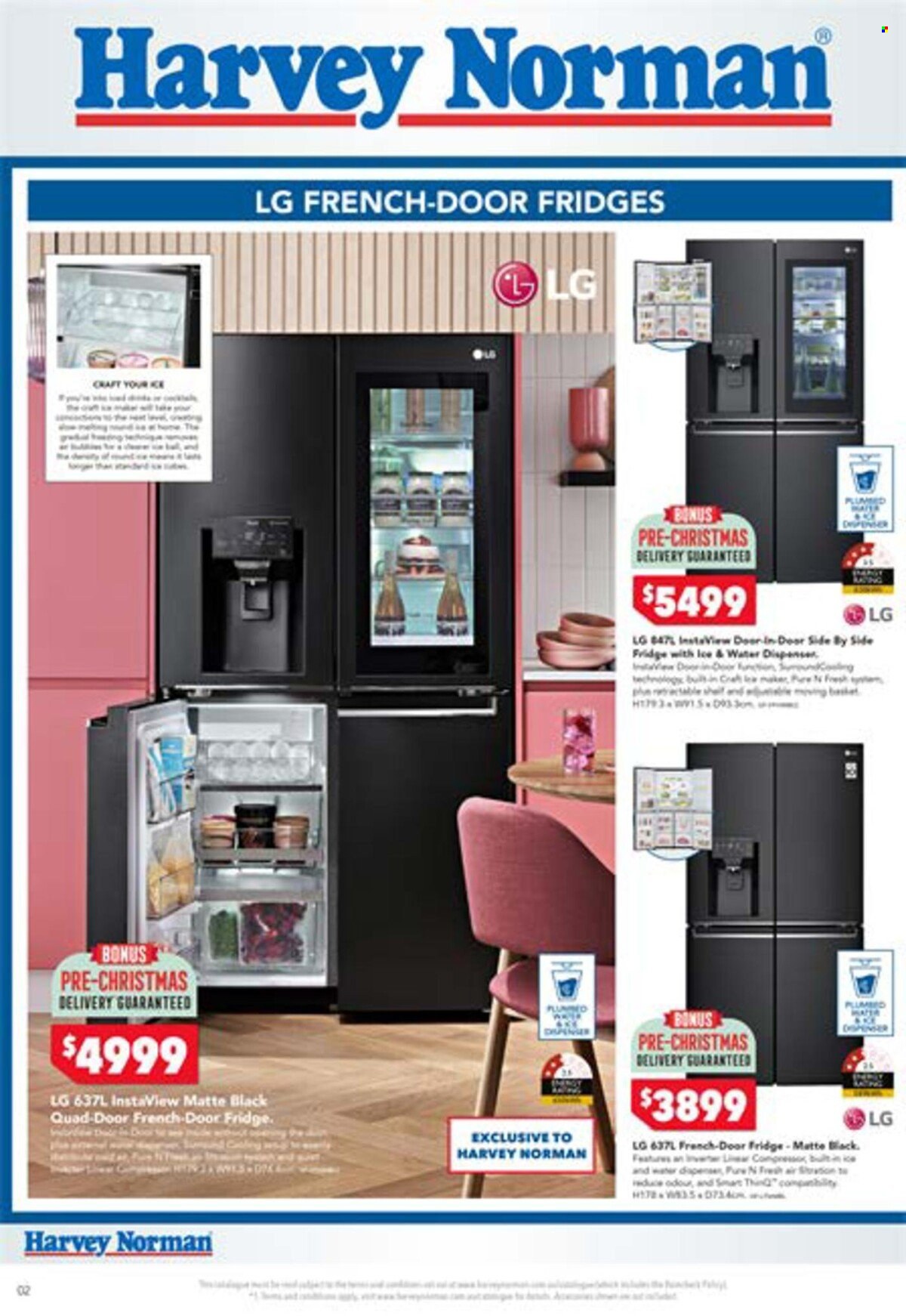 thumbnail - Harvey Norman Catalogue - 1 Dec 2022 - 18 Dec 2022 - Sales products - LG, dispenser, refrigerator, fridge, air compressor. Page 2.
